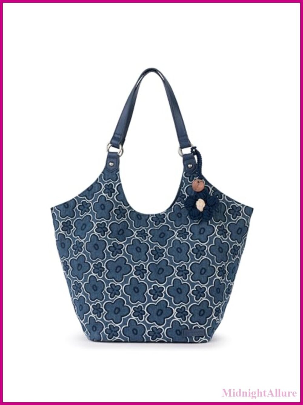 Large Expandable Shopper Shoulder Bag Floral Tote Purse with Double Straps &